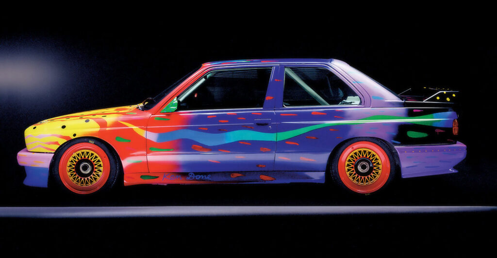 1989 BMW M3 Raceversion Art Car by Ken Done. (source: BMW)