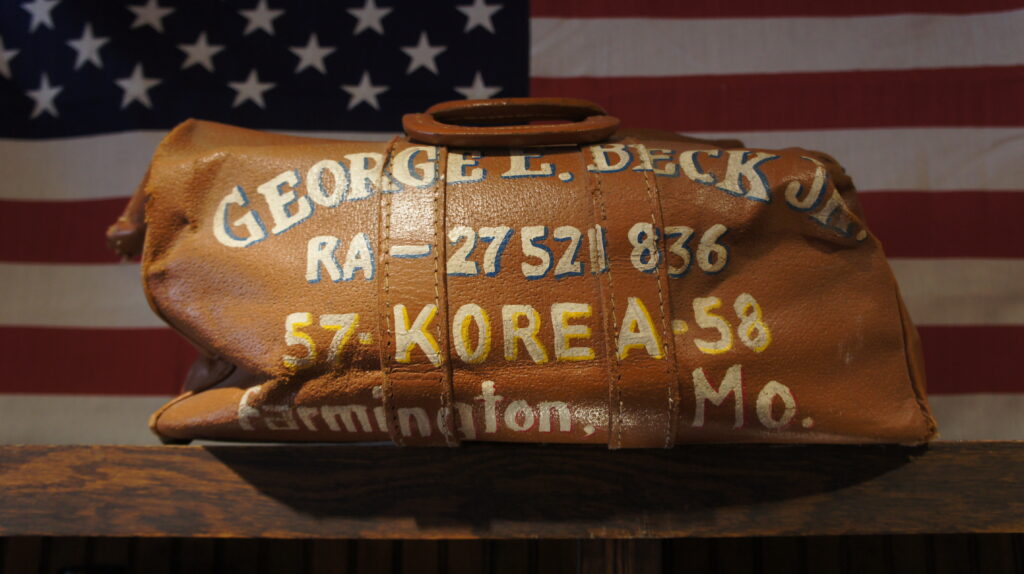 George L. Beck Jr.'s 1957-58 Korea bag.