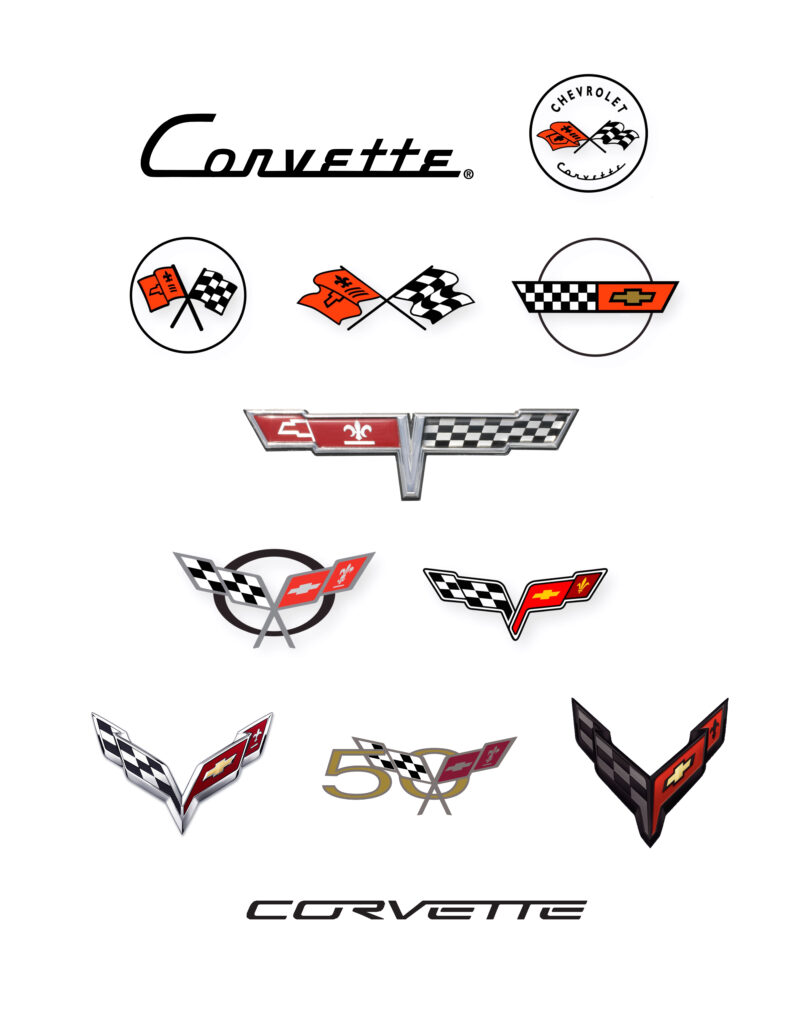 Chevrolet Corvette logo history.