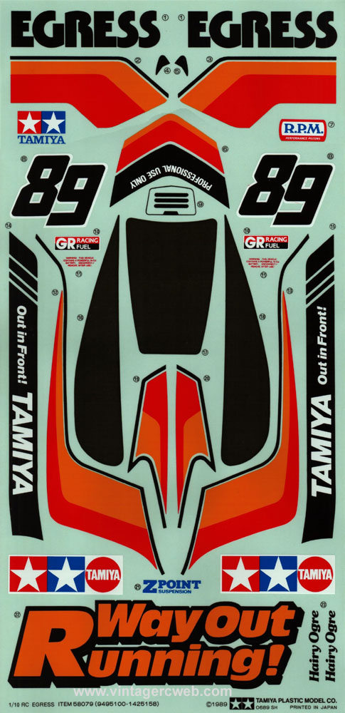 Tamiya Egress decal.