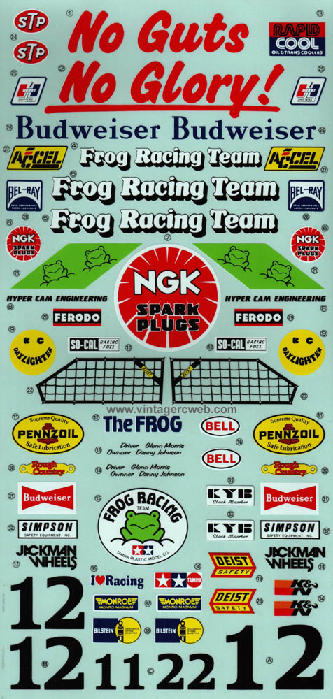 Tamiya "Frog Racing Team" decal.