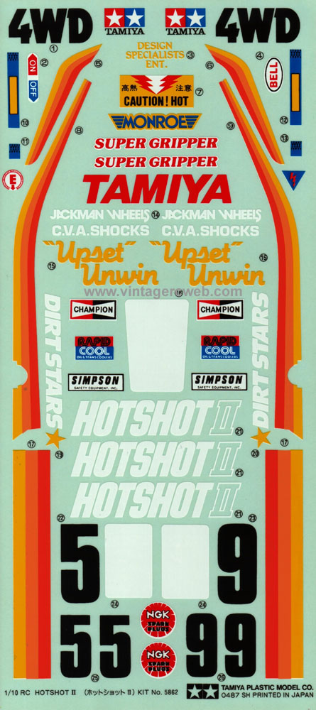 Tamiya HotShot II decal.