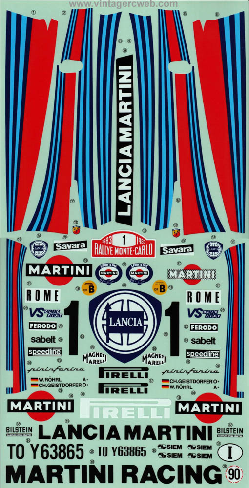 Tamiya Lancia Martini Rally decal.