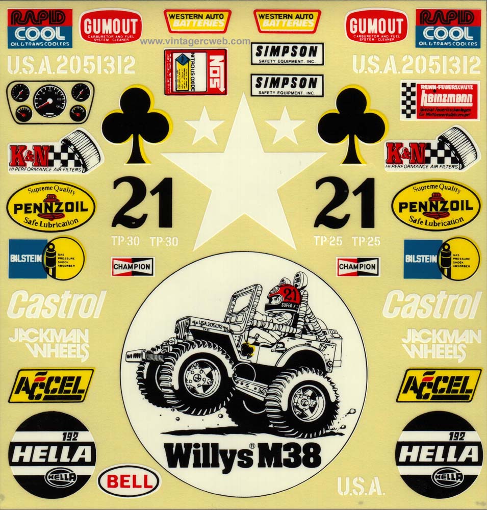 Tamiya Wild Willy M38 decal.