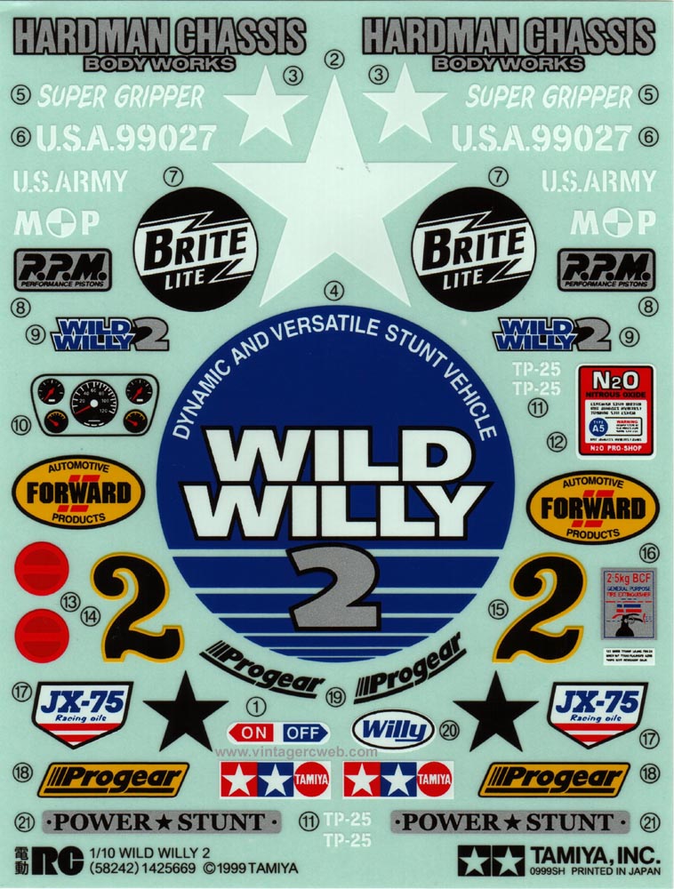 Tamiya Wild Willy 2 decal.