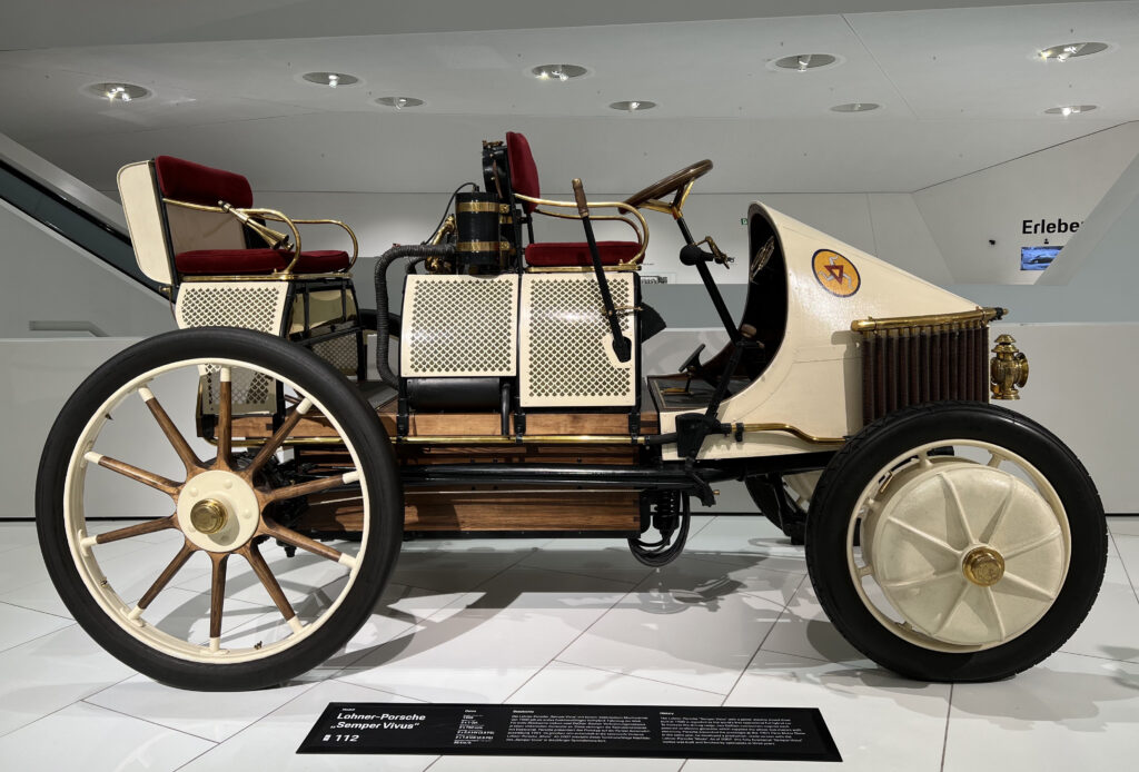 1900 Lohner-Porsche Semper Vivus at the Porsche Museum. (©Photo by Segura)