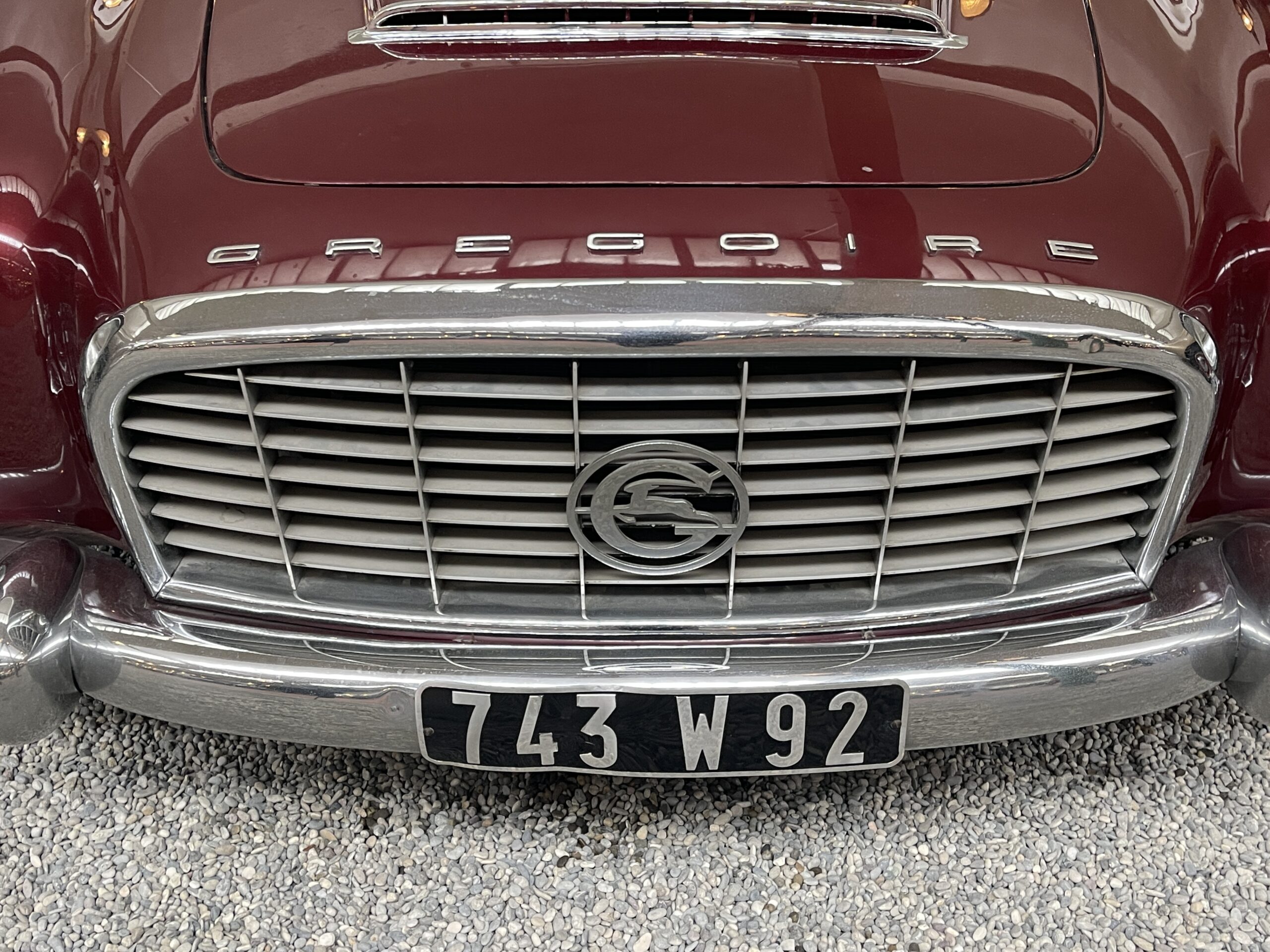 1955 Gregoire Sport Cabriolet. This car's chassis was assembled from cast-aluminum components. It has rack-and-pinion steering and four-wheel independent suspension with variable flexibility. The engine has a compressor. (©Photo by Segura)