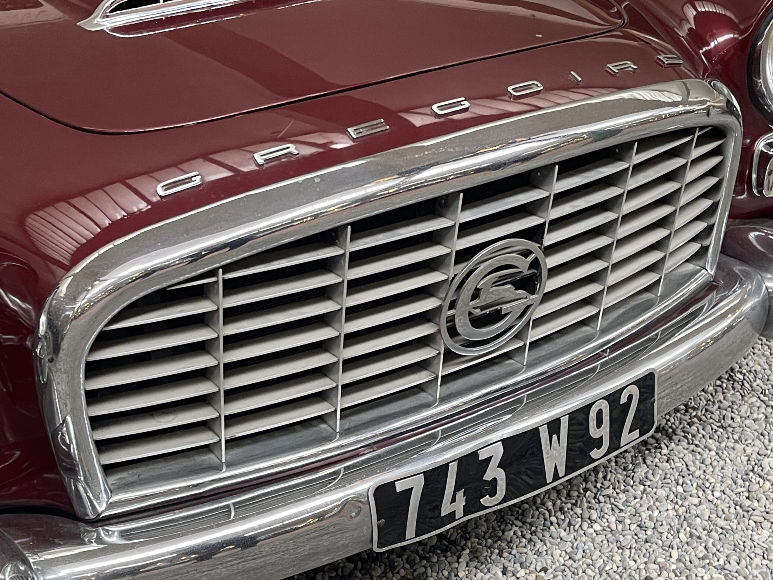 1955 Gregoire Sport Cabriolet. This car's chassis was assembled from cast-aluminum components. It has rack-and-pinion steering and four-wheel independent suspension with variable flexibility. The engine has a compressor. (©Photo by Segura)