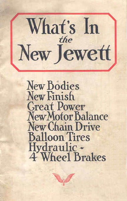 1925 Jewett brochure cover.