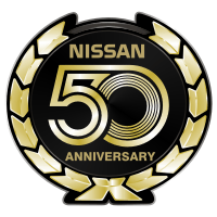 Nissan 50th Anniversary logo.