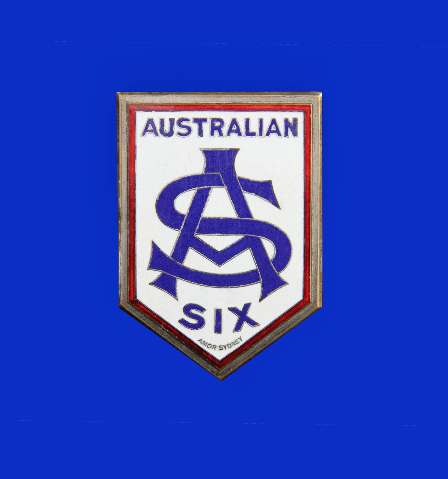 Australian Six emblem. (source: Radiator Emblem Collection)