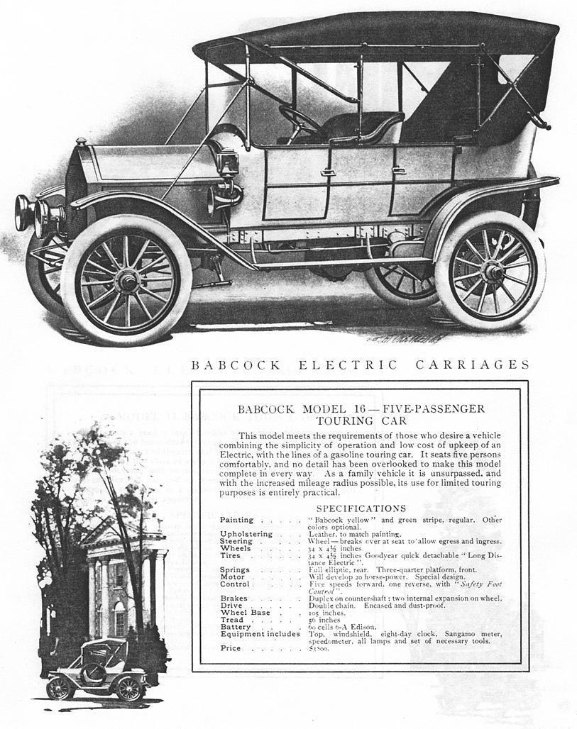 1916 Babcock Model 16 ad.