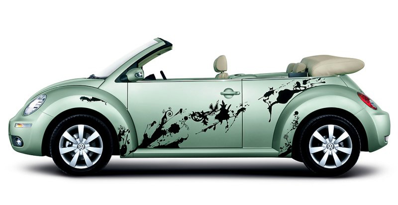 Volkswagon Beetle Art "Mud Splats" decal by Jamie Cullen.