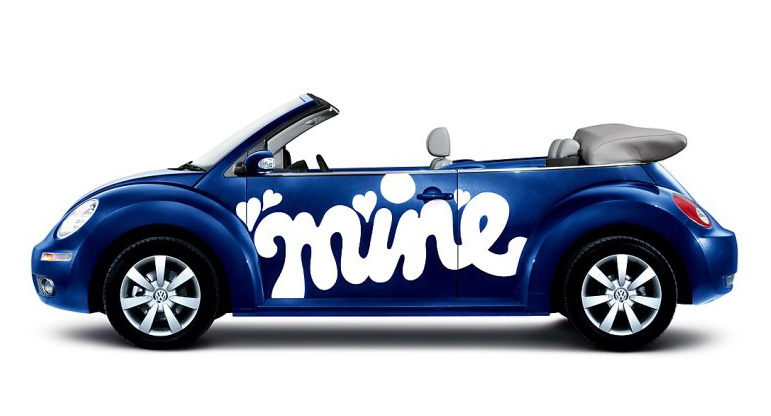 Volkswagon Beetle Art ""It's All Mine"" decal by Parra.