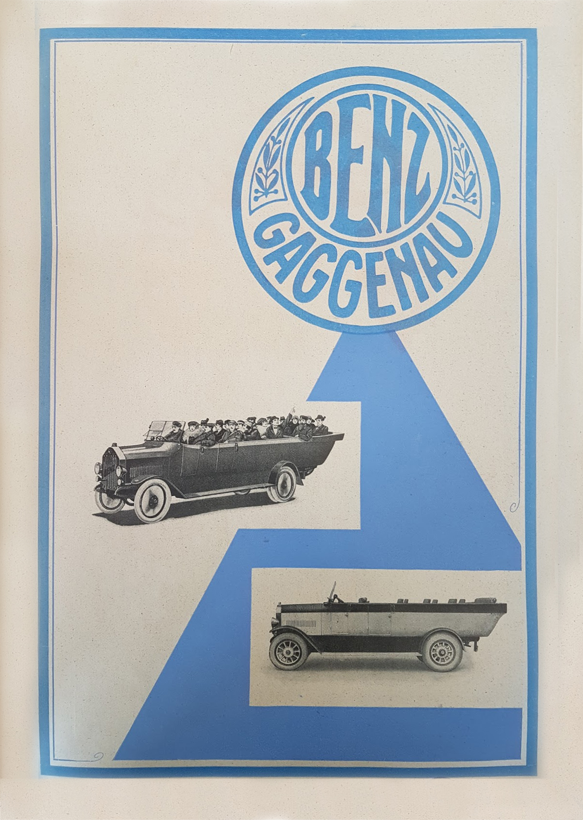 1922 Benz-Gaggenau ad. (source: Radiator Emblem Collection)