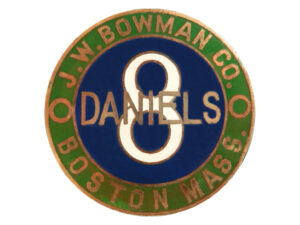 J.W. Bowman Company's Danels 8 emblem. (source: Radiator Emblem Collection)