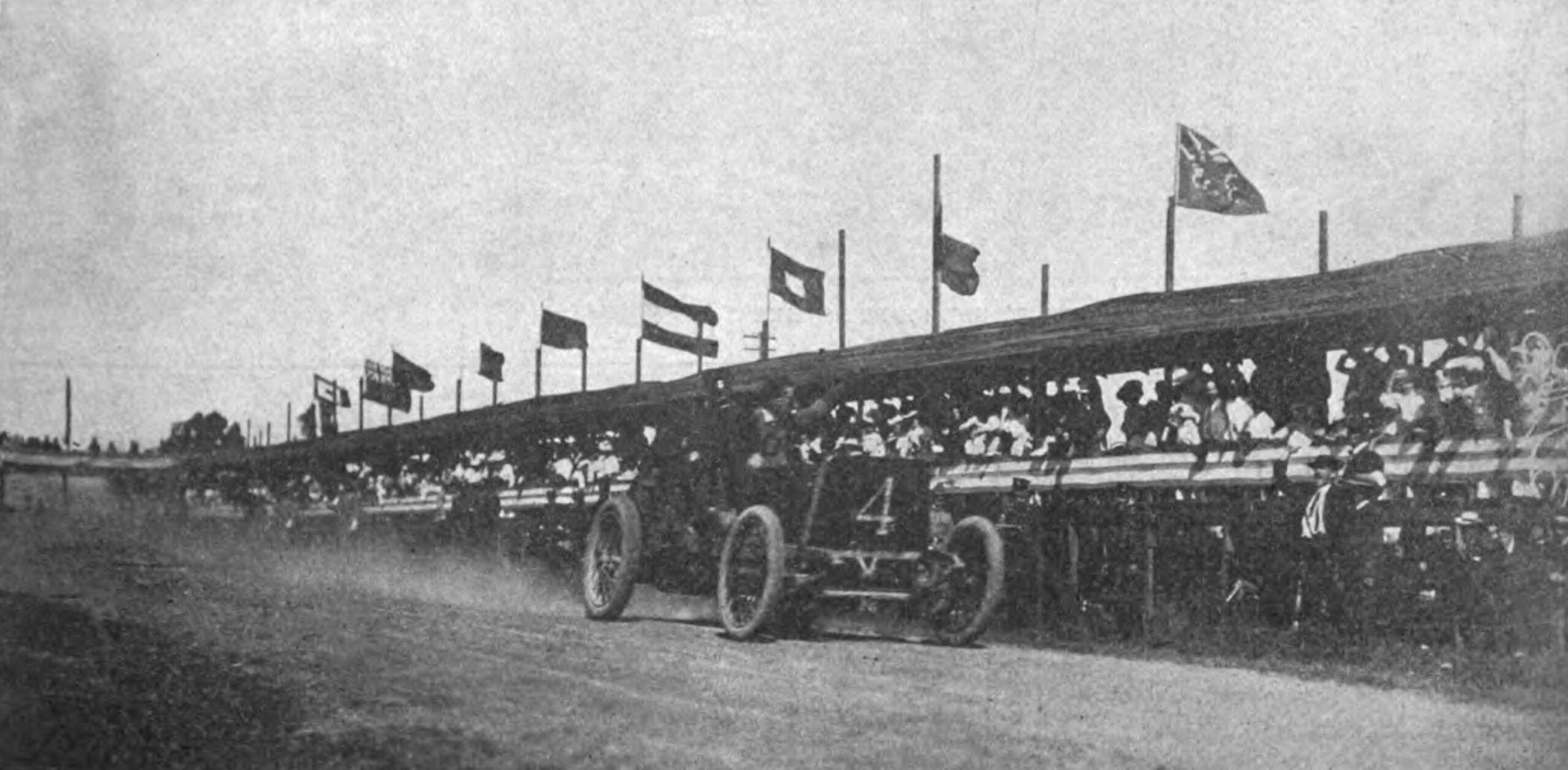 Darracq, winning the 1906 Havana Cup Race in Cuba. The San Cristobal road, which was utilized for the race, was built for military purposes by the Spaniards, and it supplied a stretch sixty miles in length, with few turns except in the first ten miles. Though automobiling was in its infancy in the Cuban republic, the attitude of the cubans towards automobilists was astonishing.