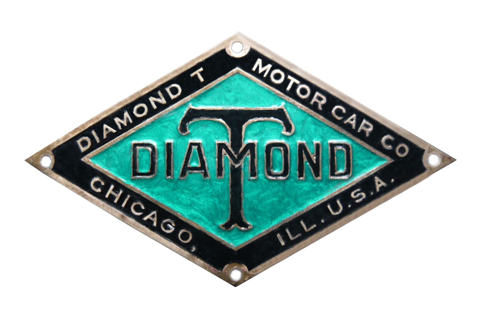 Diamond T Motor Car Company emblem. (source: Radiator Emblem Collection)