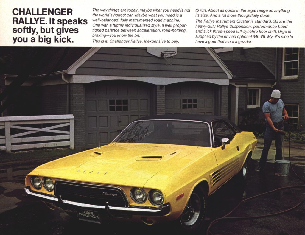 1972 Dodge Challenger Rallye ad.