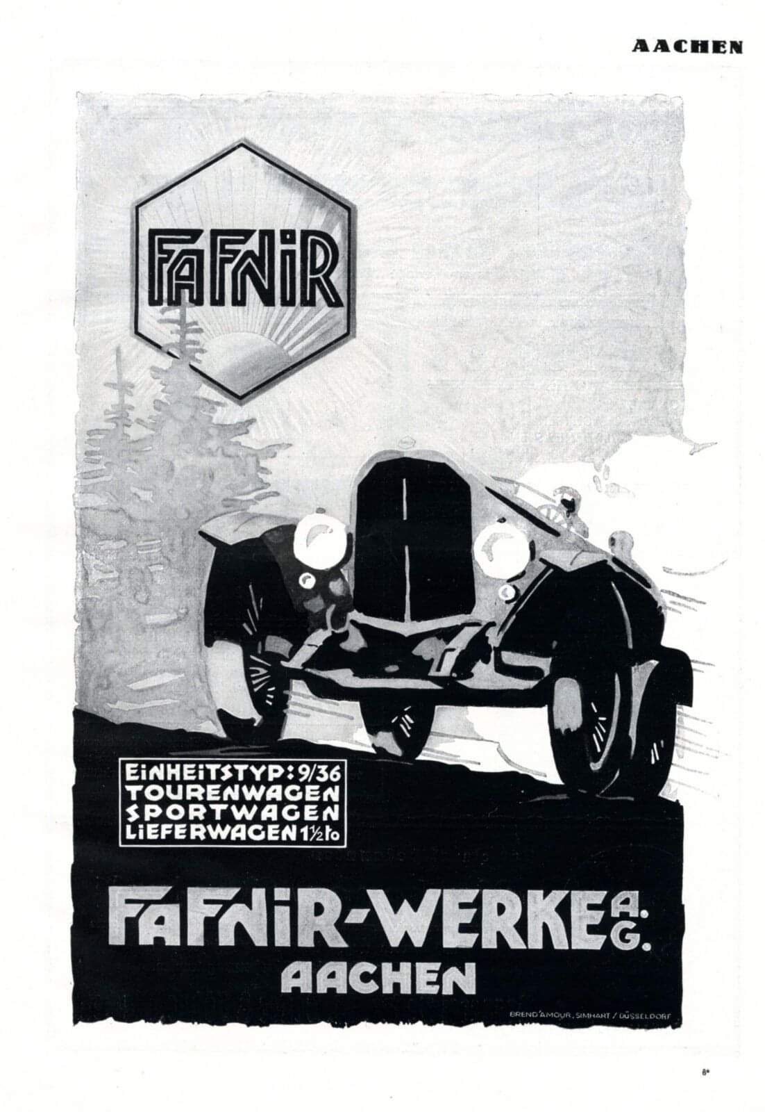 Fafnir Werke AG Aachen poster.