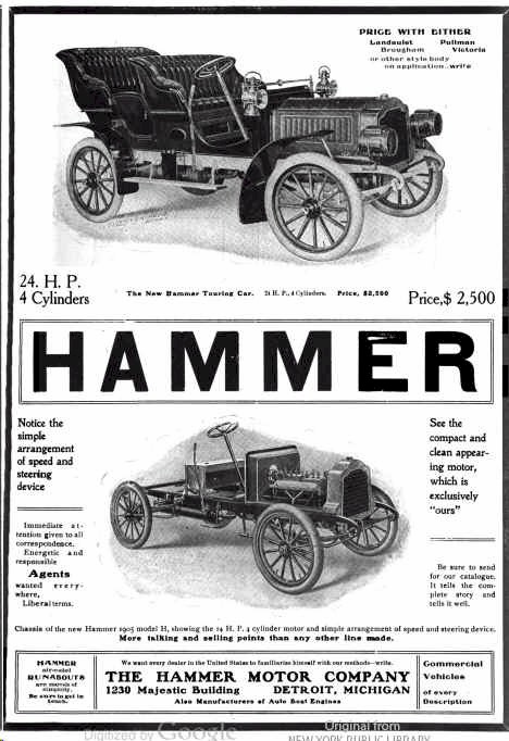 1905 Hammer ad.