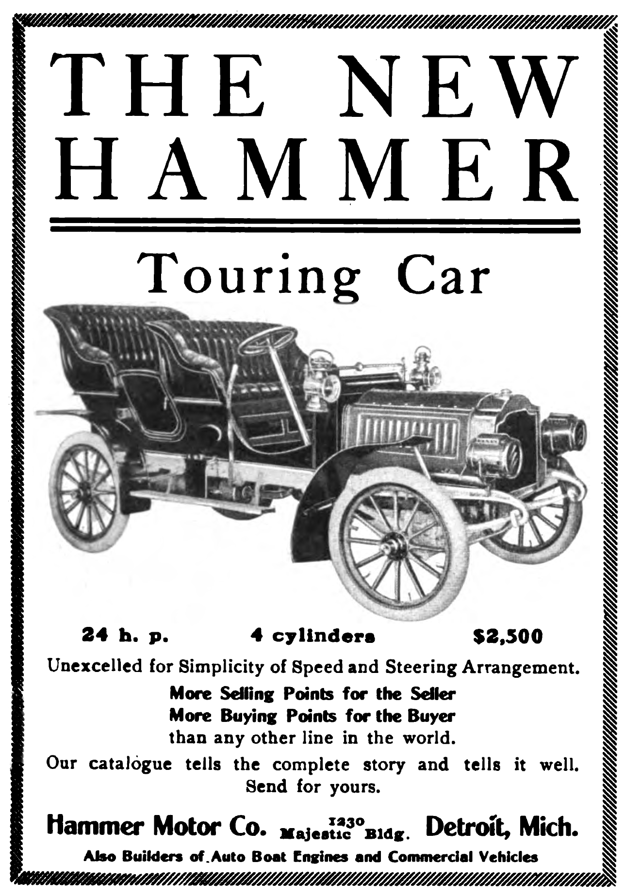 1905 Hammer "Touring Car" ad.