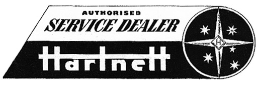 Hartnet dealer sign.