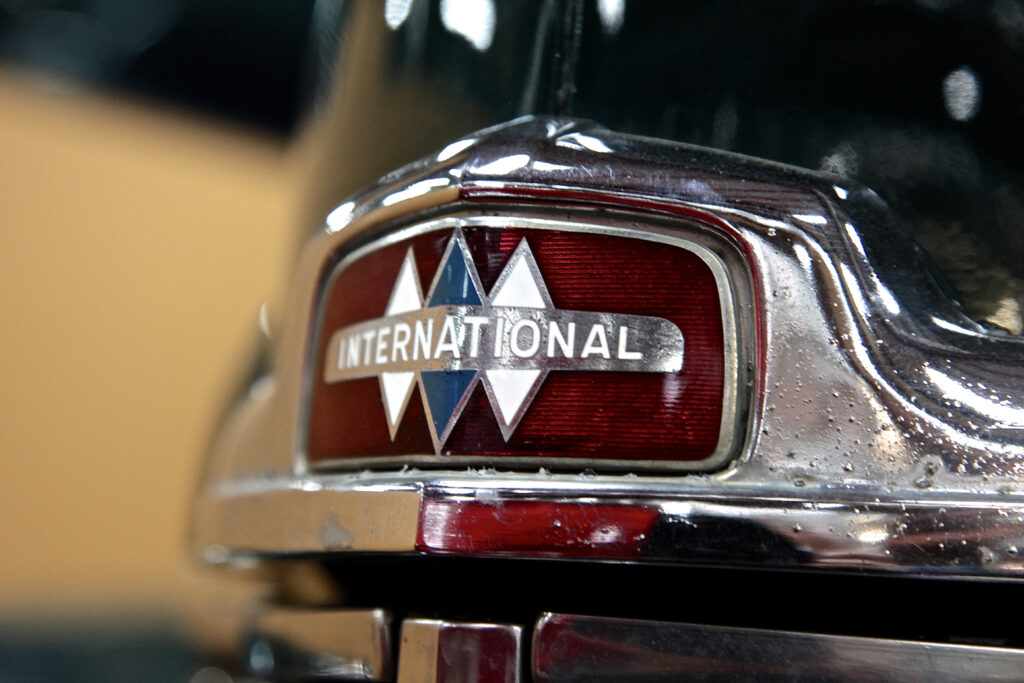 1947 International front grill emblem on a KB2 Panel Truck. (©Photo by Segura)