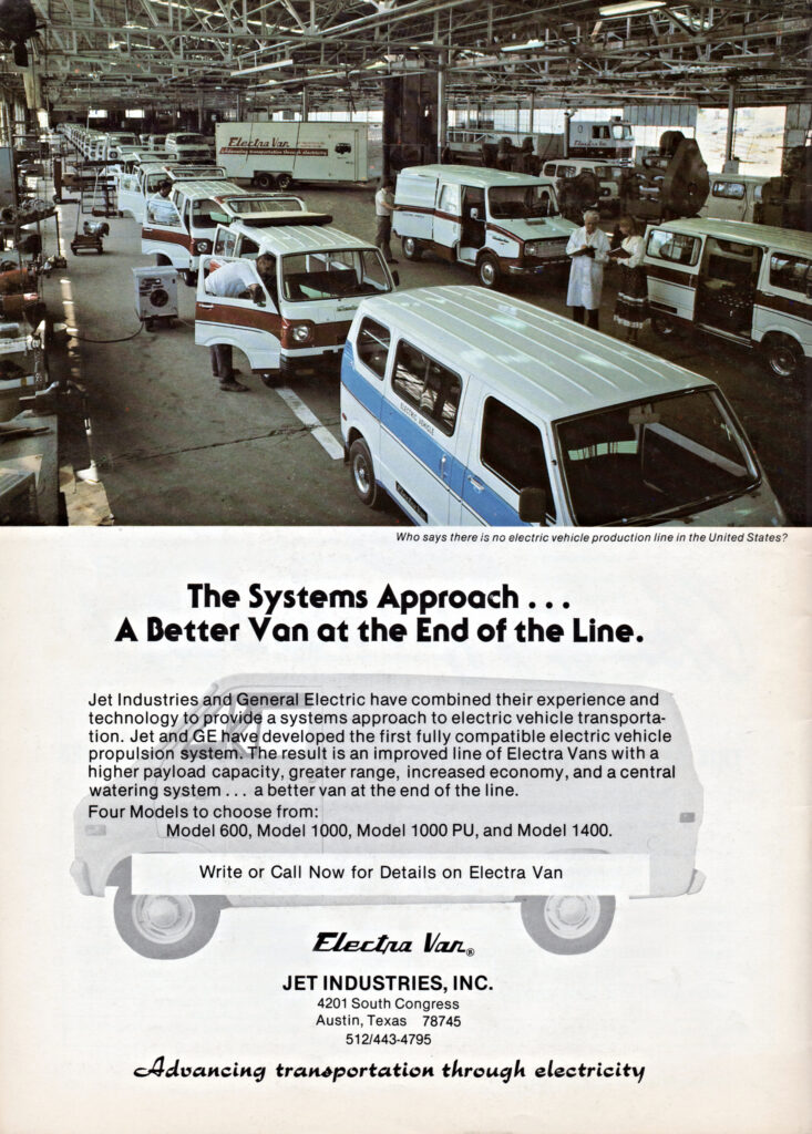 1979 Jet Industries "Electra-Van" ad. (source: AutoHistorian )