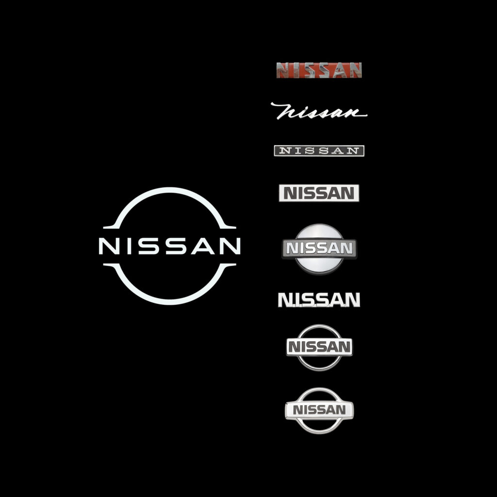 Nissan logo history.