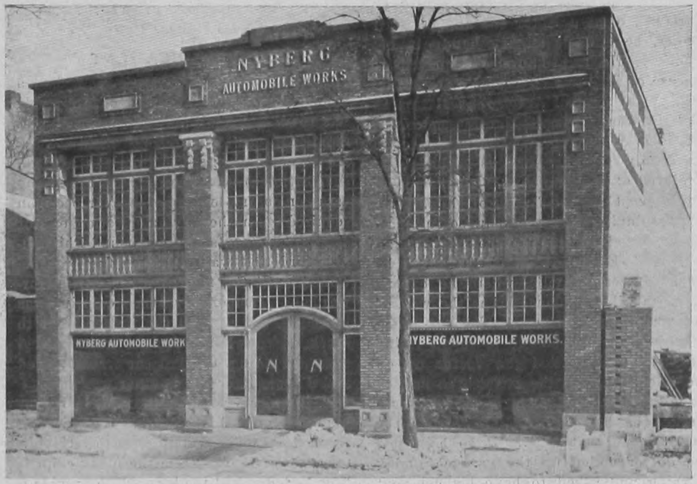 Claim is made by the Nyberg Automobile Works, located at 2437-39 Michigan Avenue in Chicago (now the highway), that they do the largest mail-order business in motor cars than any other concern in the coun­try. Henry Nyberg himself is a veteran in the business, having been selling second­hand cars for 7 years. The mail-order busi­ness has been developed in the last 2 years and last season Mr. Nyberg disposed of nearly 400 cars. He picks out good ma­chines, buys them outright, has them thor­oughly overhauled in his well-equipped shop and then sells them. His business in Chicago alone is a large one, he asserts, but by means of the mails he has sold cars as far west as California, as far east as New York and as far south as Mexico. His establishment occupies two floors and a basement, 50 by 155 feet, and he has 20,000 square feet at his disposal. Upstairs he has his machine shop and body painting department. A car goes through a careful inspection, is pulled down and if any repairs are needed or replacements are necessary they are made and the car put on the floor for sale in tiptop condition under Mr. Nyberg's own guaranty. (from a 1908 Motor Age article)