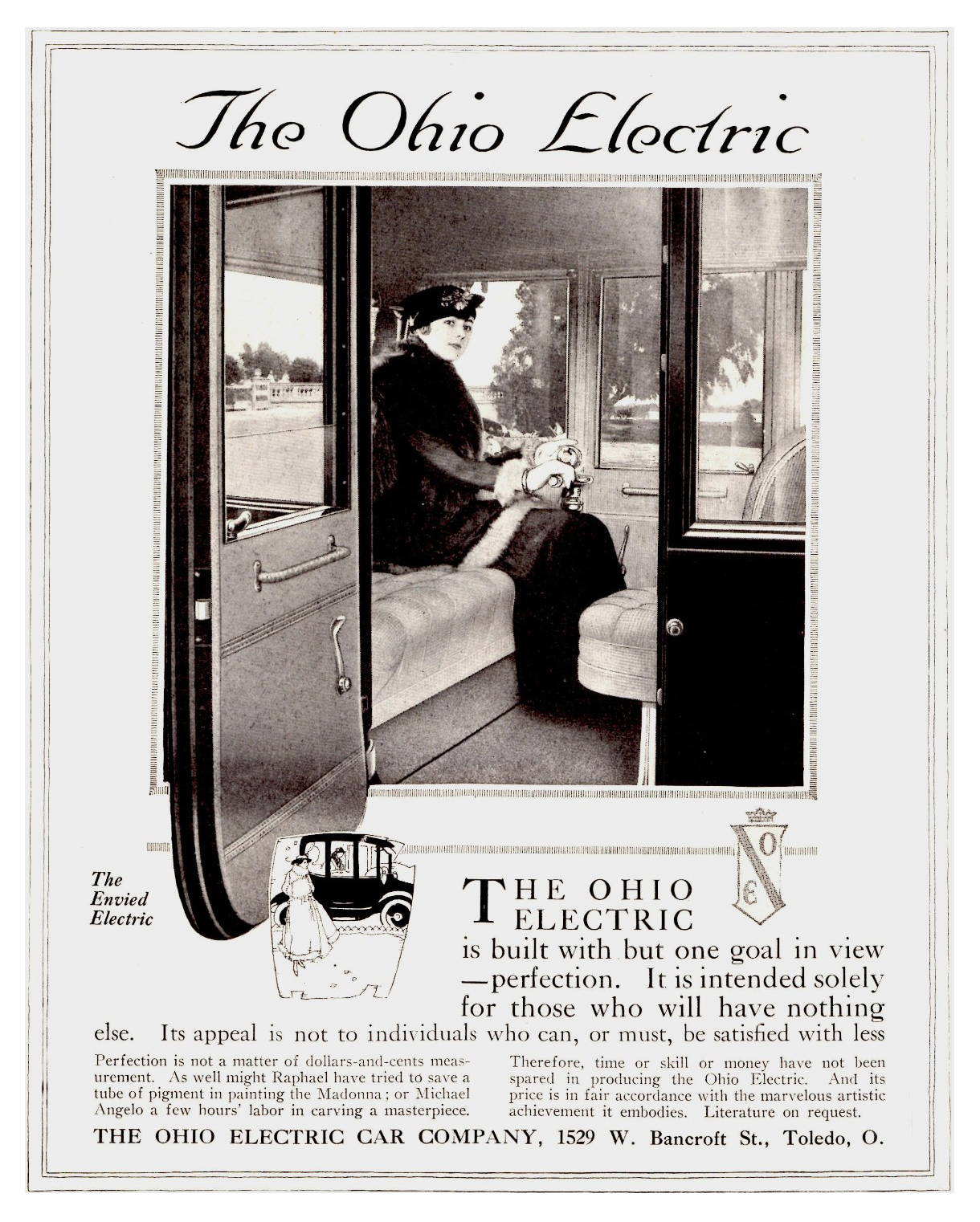 1916 Ohio Electric ad. (source: AutoHistorian )