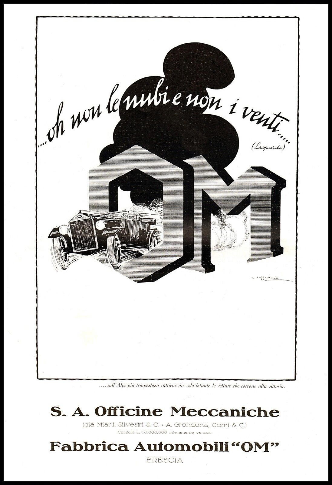 1925 OM ad.