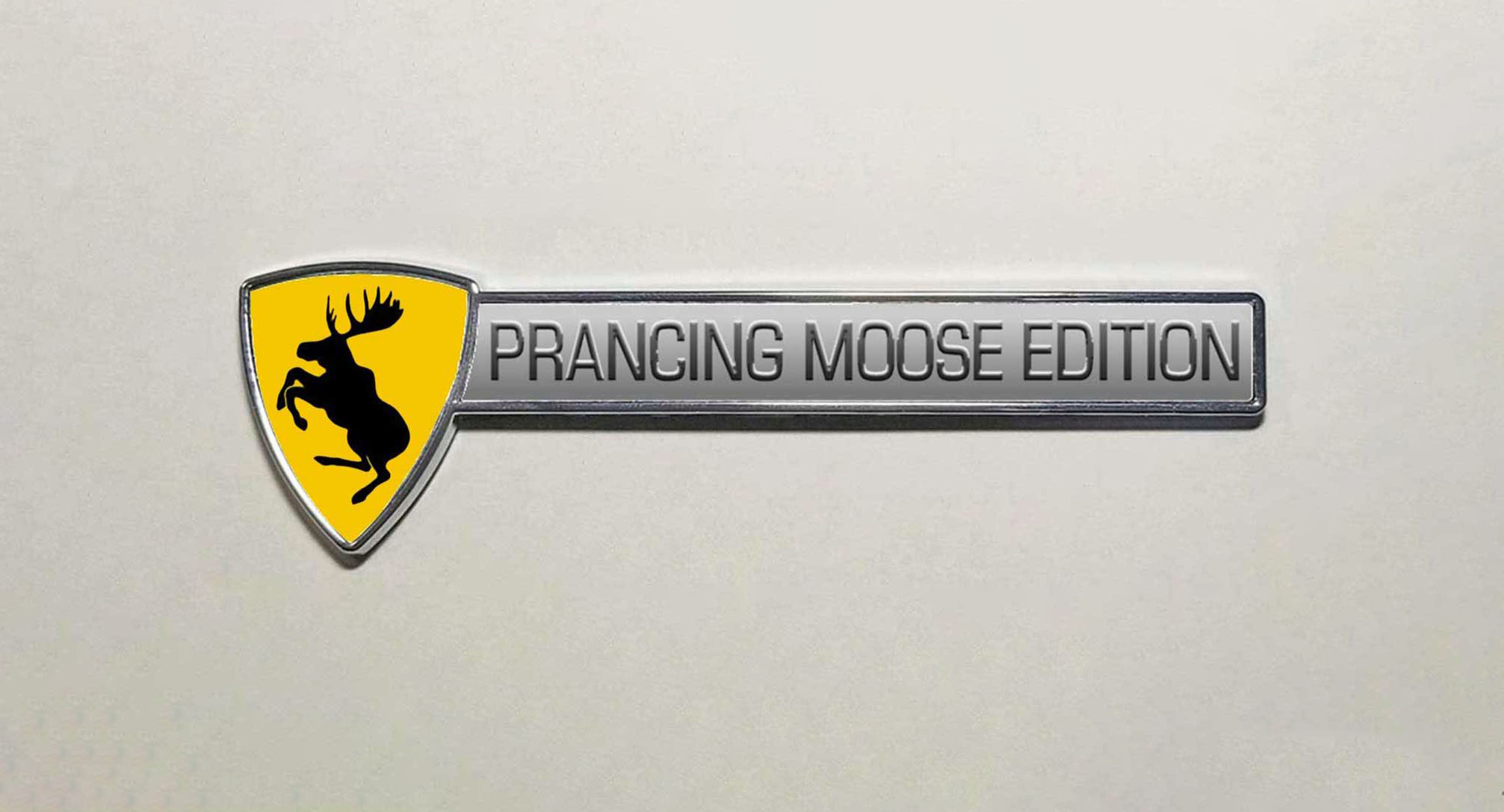 Prancing Moose Edition emblem. (image source: © Dave Barton)