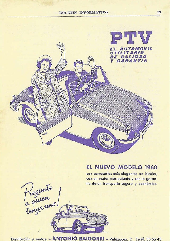 1960 PTV ad.  (source: AUSA)