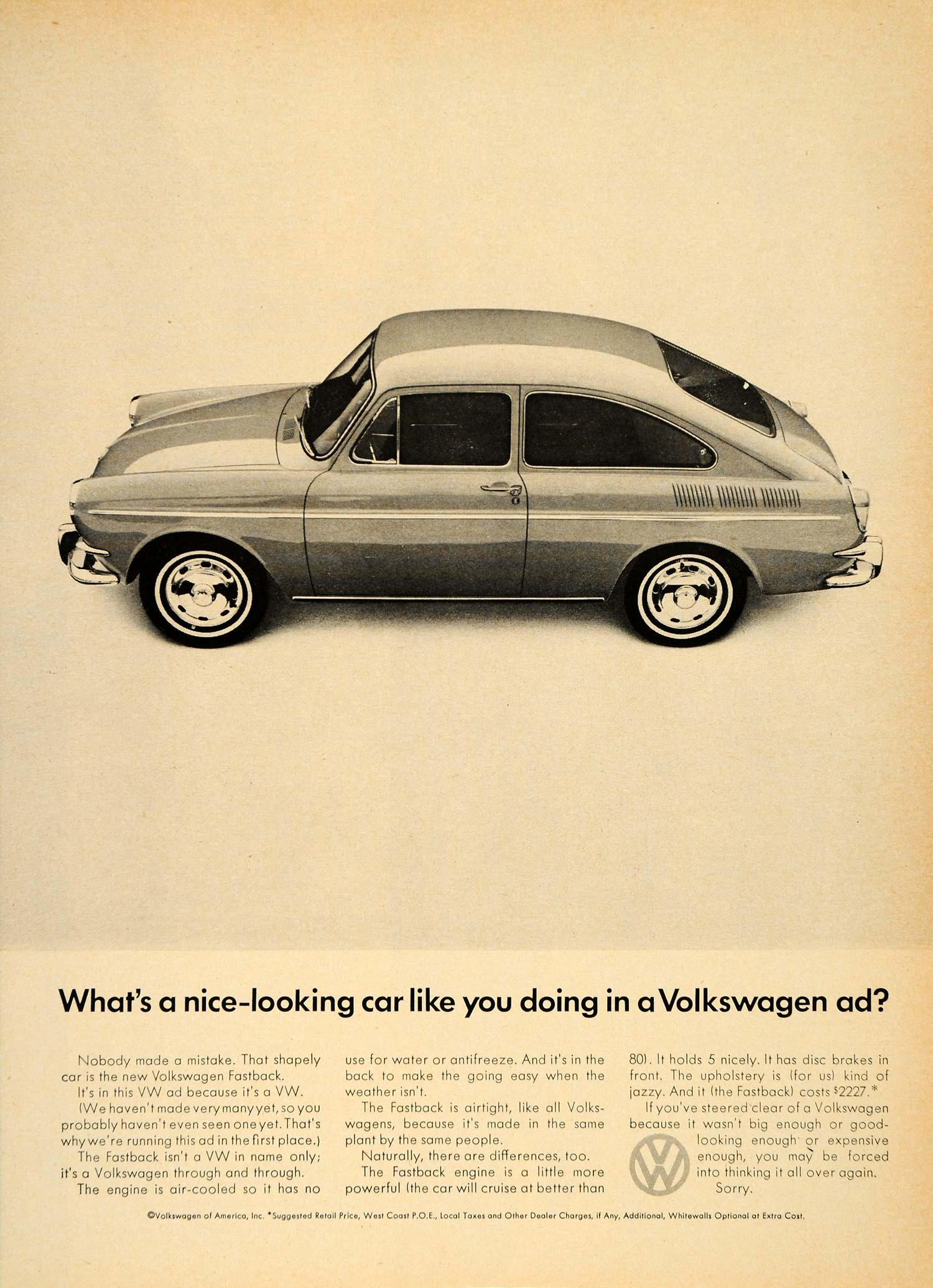 1966 Volkswagen Fastback ad.