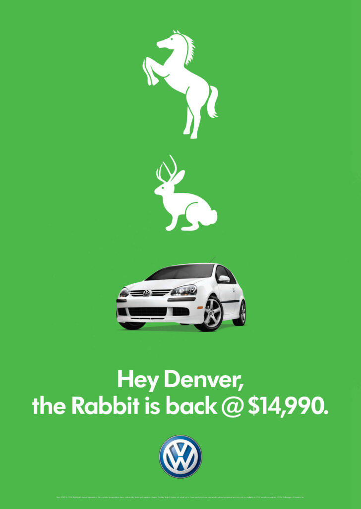 2006 Volkswagen "The Rabbit is Back" Denver ad.