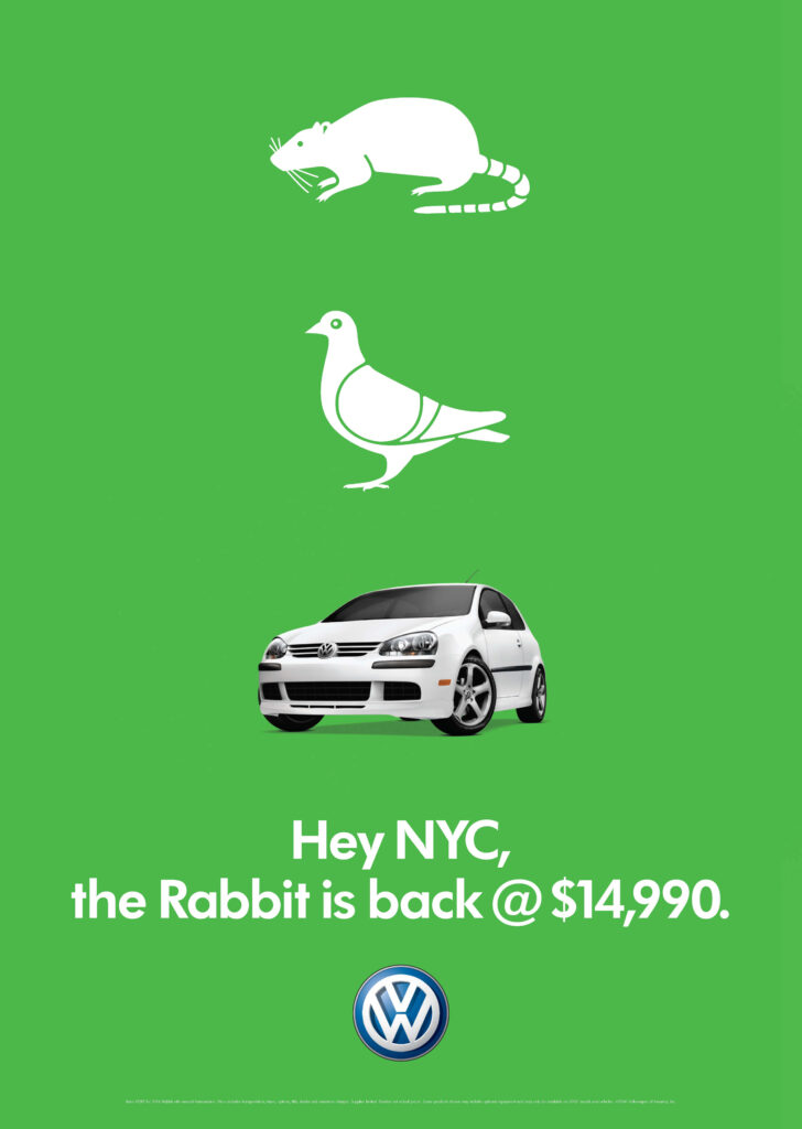 2006 Volkswagen "The Rabbit is Back" NYC ad.