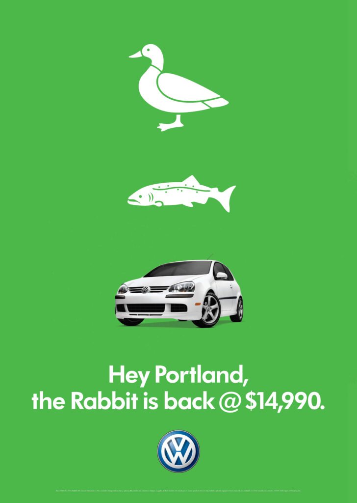 2006 Volkswagen "The Rabbit is Back" Portland ad.