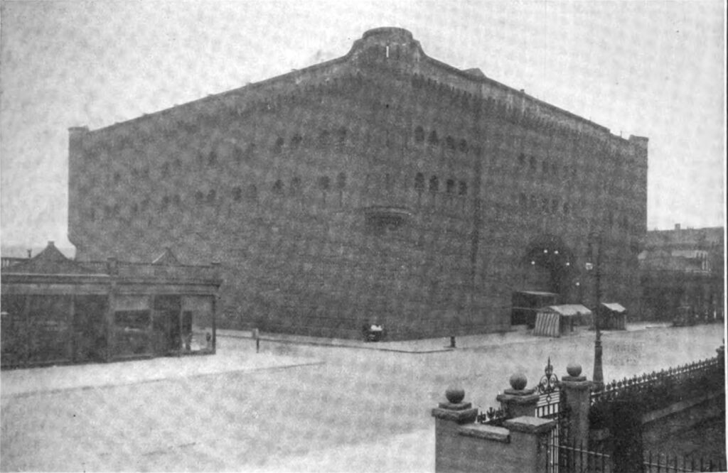 The First Regiment Armory, once located at the corner of Michigan Avenue and 16th street (where the 1906 Chicago Auto show was held). Burnham & Root’s First Infantry Armory (131st Infantry Armory). It was erected in 1890 and was demolished in 1967.